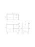 900MM Dark Oak MDF Bathroom Vanity Right Drawers Free Standing Cabinet Only