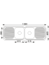 Cora Double Bowl & Double Drainer Kitchen Sink 1380 x 480mm