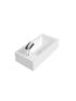 500x245x125mm Gloss White Ceramic Top with Left Tap Hole