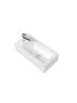 500x245x125mm Gloss White Ceramic Top with Left Tap Hole