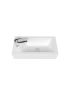 500x245x125mm Gloss White Ceramic Top with Left Tap Hole