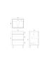 600mm Freestanding Bathroom Vanity With Legs Dark Grey Wood Grain 2 PAC Coating MDF Board