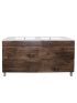 1500mm Freestanding With Legs Bathroom Vanity Dark Oak Wood Grain 2 PAC Coating MDF Board with Double Bowl