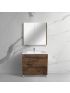 750mm Freestanding Bathroom Vanity With Legs Dark Oak Wood Grain 2 PAC Coating MDF Board 