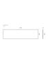 1502x390x15mm White Marble Ceramic Stone Top Matte Finish Bench Top