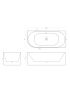1700mm Freestanding Grooved Right Corner Fit Gloss White Acrylic Bathtub