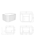 750mm Coastal Oak Curved Edge and V-Grooved Wall Hung Bathroom Vanity MDF Cabinet Only