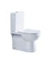 Moi Gloss White Back To Wall Toilet Suite with Slim PP Seat Cover & Bottom Inlet Cistern Rimless Flushing Two Piece Toilet
