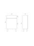 500mm Freestanding Bathroom Vanity With Legs Matte White Finish PVC Vacuum Filmed Cabinet Only