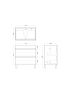 750mm Freestanding Bathroom Vanity With Legs Matte White Finish PVC Vacuum Filmed Cabinet Only 