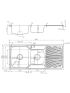 Otus 1 & 1/2 Bowl & Drainer Kitchen Sink 1080 x 480mm Left Hand Bowl