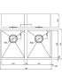 Rosa Double Bowl Above / Undermount Kitchen Sink 760 x 440mm