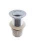 32mm Bathroom Chrome Solid Brass Basin Pop Up Waste No Overflow