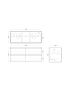 1200mm Wall Hung Bathroom Vanity Dark Oak Wood Grain 2 PAC Coating MDF Board