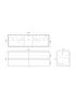 1500mm Wall Hung Bathroom Vanity Dark Oak Wood Grain 2 PAC Coating MDF Board