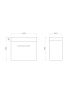 500mm Wall Hung Bathroom Vanity Matte White Finish PVC Vacuum Filmed Cabinet Only