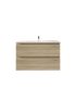 900mm Wall Hung Bathroom Vanity White Oak Wood Grain 2 PAC Coating MDF Board