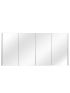 1500mm Pencil Edge Shaving Cabinet Matte White Finish PVC Vacuum Filmed Cabinet Only