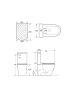 Bathroom Rimless Toilet Suites Tornado Flush Ceramic Matte White