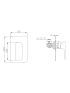 Bathroom Wall Mounted Bathtub Mixer Tap Solid Brass Rain Shower Faucet Matte Black