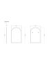 600mm (L) x 900mm (D) Metal Frame Mirror Brushed Gold Arch Framed Mirror
